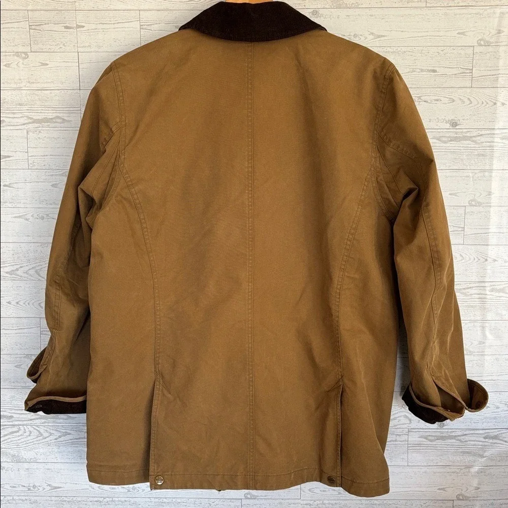 Eddie Bauer Bainbridge Field Barn Jacket Water Resistant Waxed Canvas Coat Large